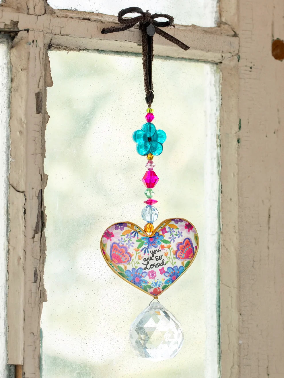 Natural Life Sun Catcher Car Charm - You Are So Loved Heart-03-Home & Gift-Natural Life-Market Street Nest, Fashionable Clothing, Shoes and Home Décor Located in Mabank, TX