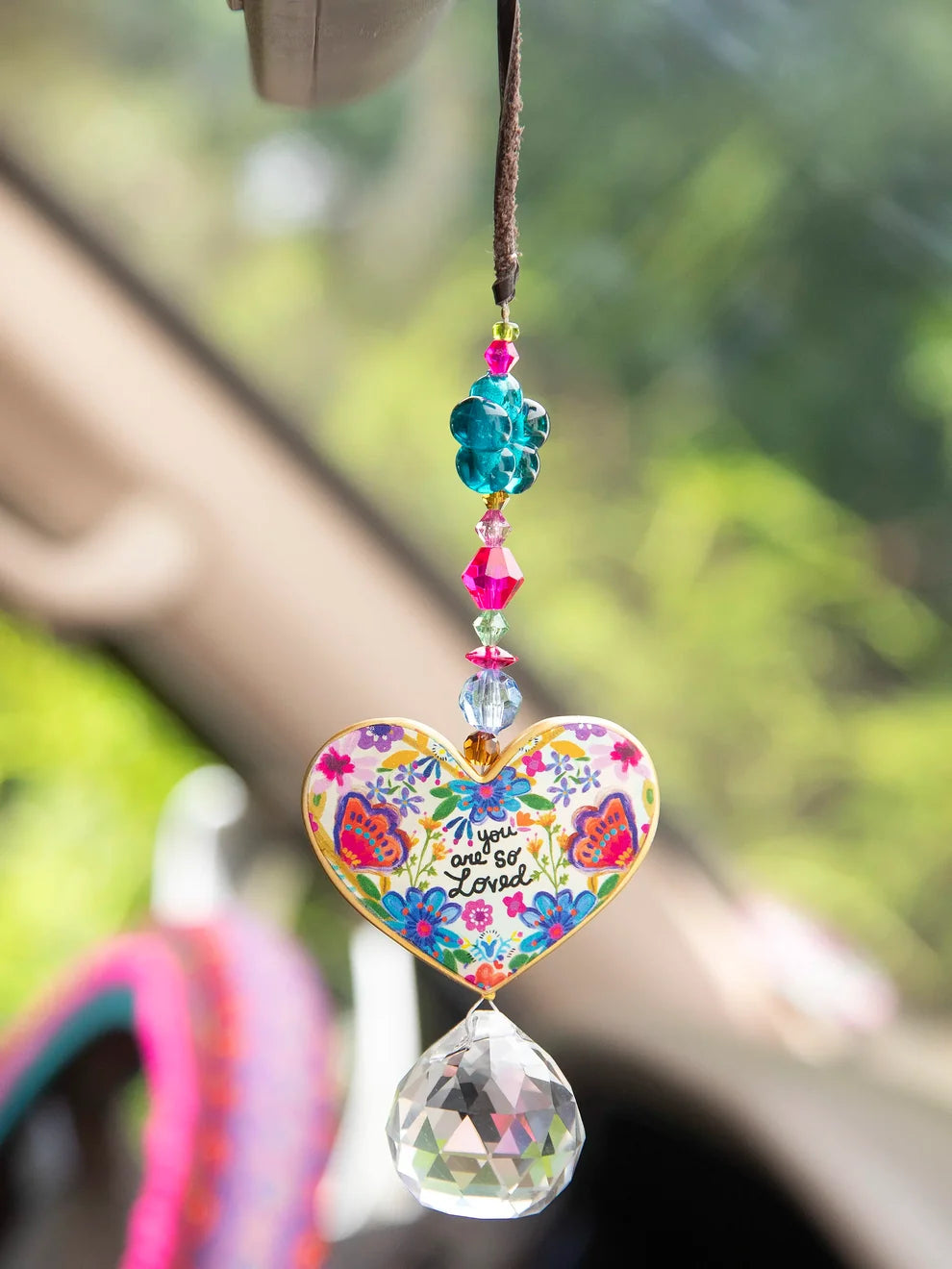 Natural Life Sun Catcher Car Charm - You Are So Loved Heart-03-Home &amp; Gift-Natural Life-Market Street Nest, Fashionable Clothing, Shoes and Home Décor Located in Mabank, TX