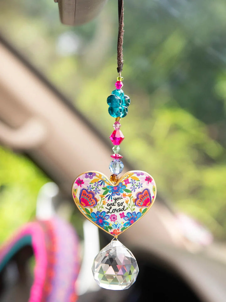 Natural Life Sun Catcher Car Charm - You Are So Loved Heart-03-Home &amp; Gift-Natural Life-Market Street Nest, Fashionable Clothing, Shoes and Home Décor Located in Mabank, TX