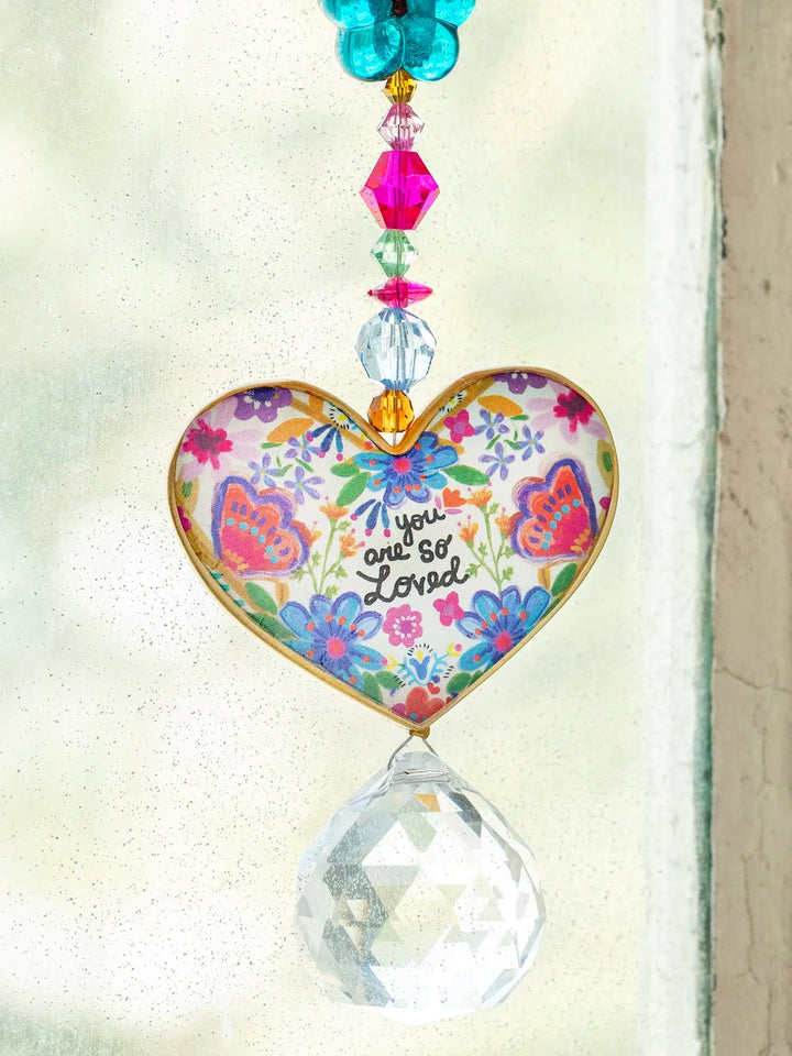 Natural Life Sun Catcher Car Charm - You Are So Loved Heart-03-Home &amp; Gift-Natural Life-Market Street Nest, Fashionable Clothing, Shoes and Home Décor Located in Mabank, TX