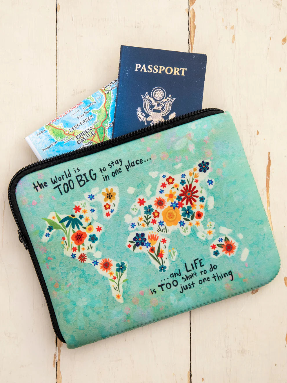Natural Life Travel Document Pouch - Life Is Too Short-03-Home & Gift-Natural Life-Market Street Nest, Fashionable Clothing, Shoes and Home Décor Located in Mabank, TX