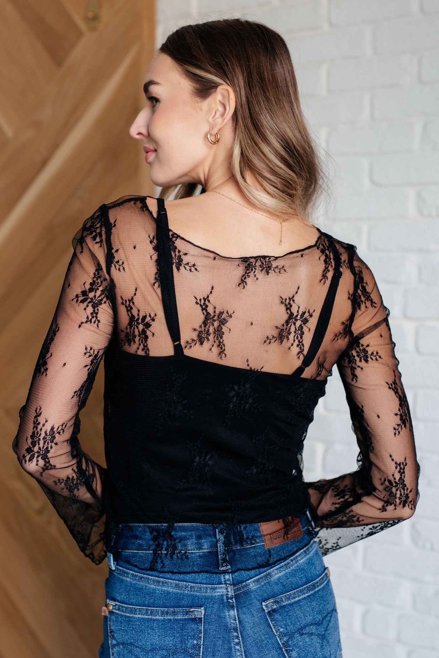 Never Sorry Lace Layering Top in Black-Tops-Ave Shops-Market Street Nest, Fashionable Clothing, Shoes and Home Décor Located in Mabank, TX