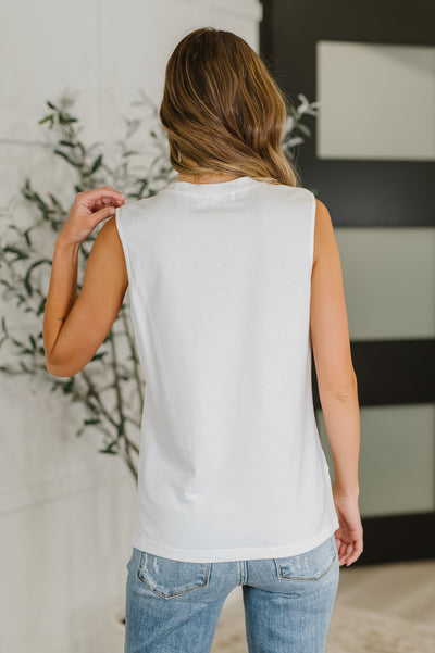 New Normal Pleat Detail Sleeveless Top in White-Tops-Ave Shops-Market Street Nest, Fashionable Clothing, Shoes and Home Décor Located in Mabank, TX