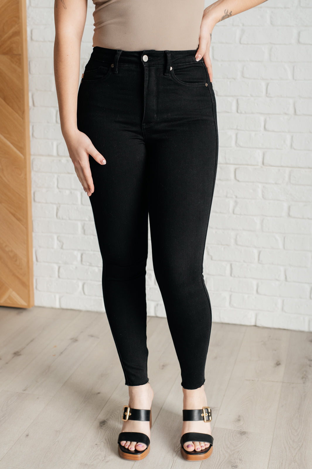 Nicole Tummy Control Skinny Jeans in Black-Womens-Ave Shops-Market Street Nest, Fashionable Clothing, Shoes and Home Décor Located in Mabank, TX