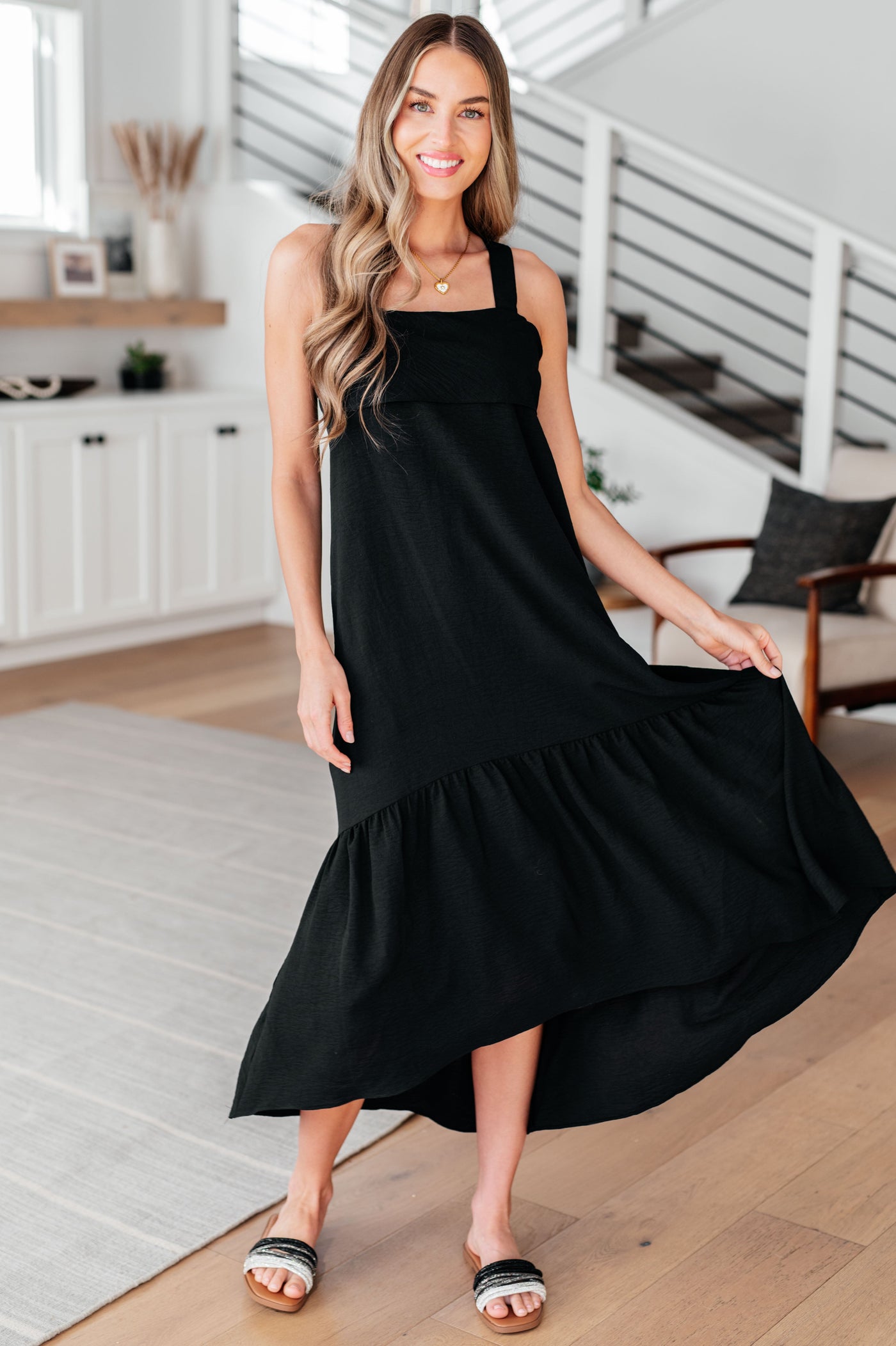 Nightlife Tie Back Maxi Dress-Dresses-Ave Shops-Market Street Nest, Fashionable Clothing, Shoes and Home Décor Located in Mabank, TX
