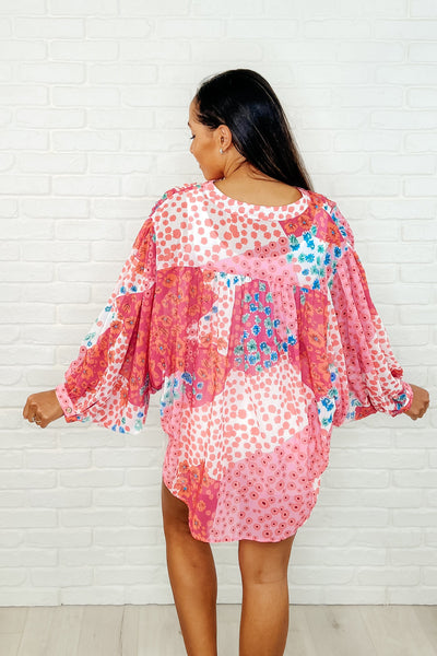 No Hesitation Mixed Print Blouse-Womens-Ave Shops-Market Street Nest, Fashionable Clothing, Shoes and Home Décor Located in Mabank, TX