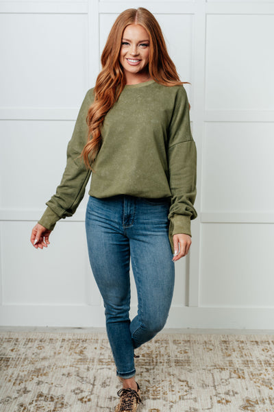 No Plain Jane Oversized Sweatshirt in Green-Tops-Ave Shops-Market Street Nest, Fashionable Clothing, Shoes and Home Décor Located in Mabank, TX