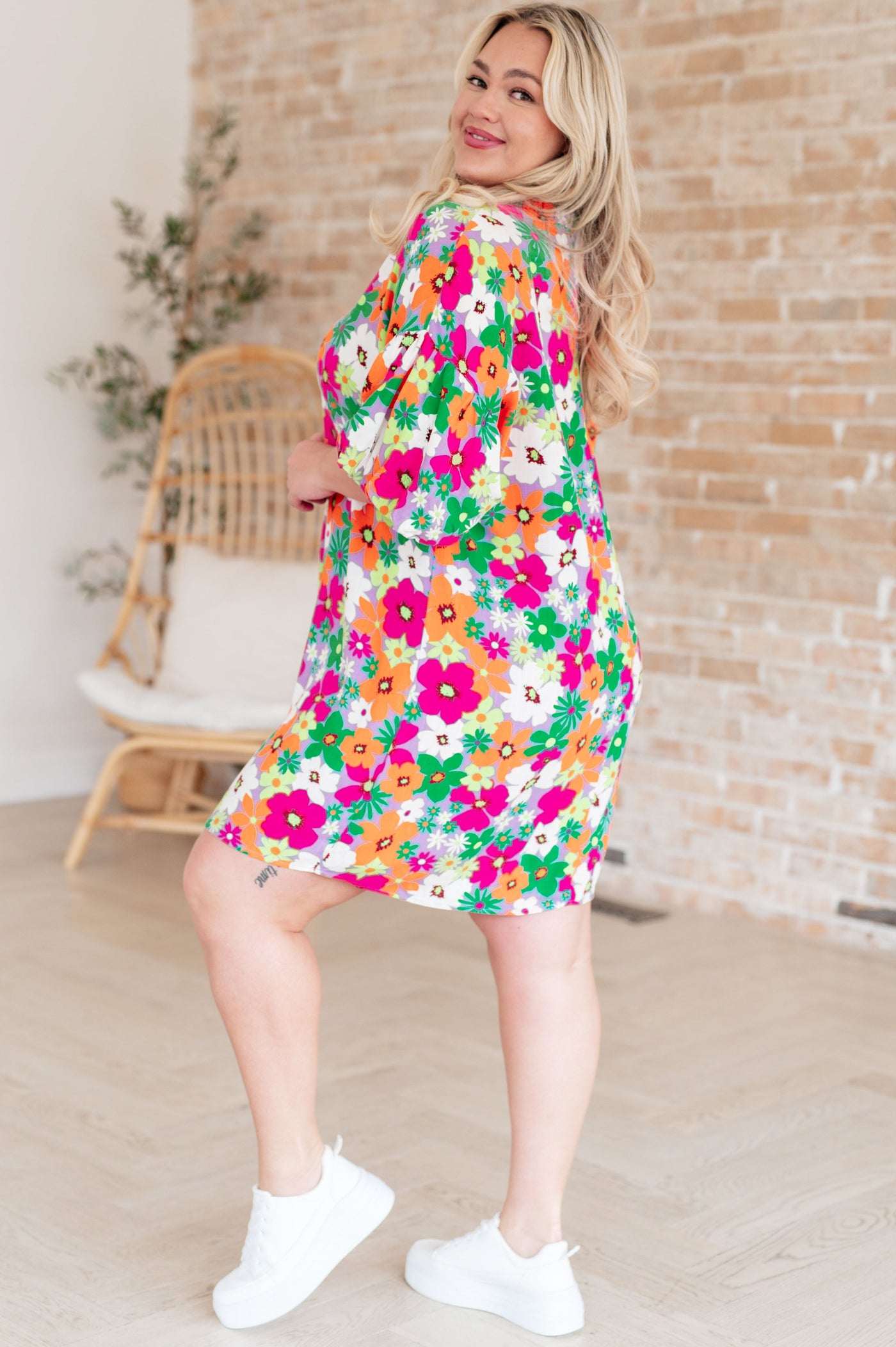 No Garden, No Problem Bubble Sleeve Dress-Womens-Ave Shops-Market Street Nest, Fashionable Clothing, Shoes and Home Décor Located in Mabank, TX