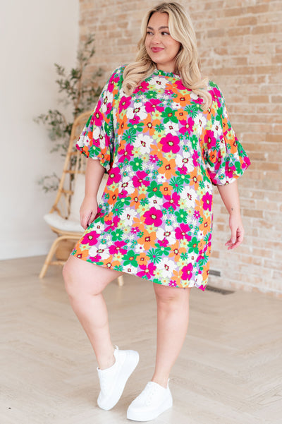 No Garden, No Problem Bubble Sleeve Dress-Womens-Ave Shops-Market Street Nest, Fashionable Clothing, Shoes and Home Décor Located in Mabank, TX