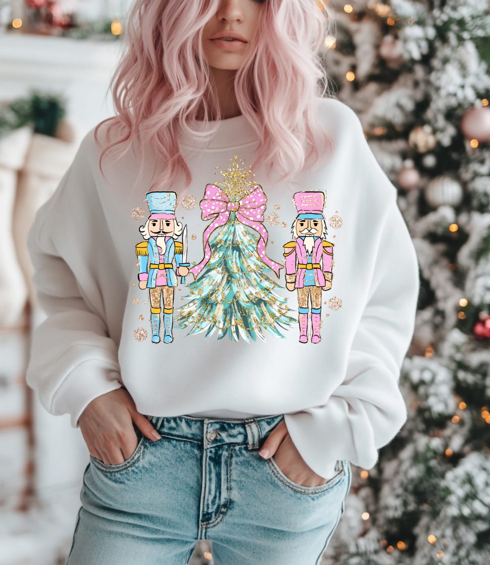 Nutcracker Wonderland in White Graphic Tee and Sweatshirt-Womens-Ave Shops-Market Street Nest, Fashionable Clothing, Shoes and Home Décor Located in Mabank, TX