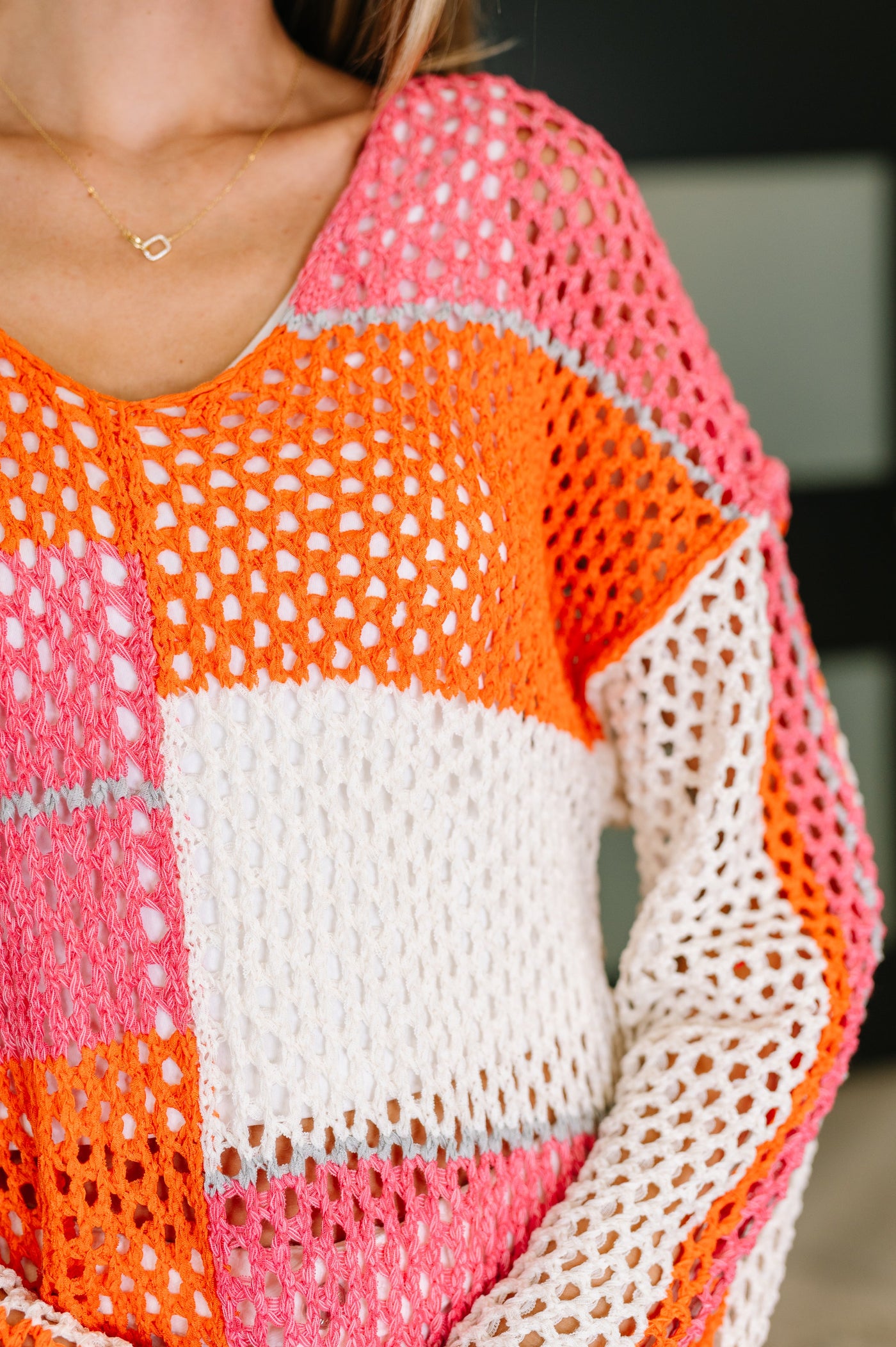 Off the Grid Net Color Block Layering Top-Womens-Ave Shops-Market Street Nest, Fashionable Clothing, Shoes and Home Décor Located in Mabank, TX