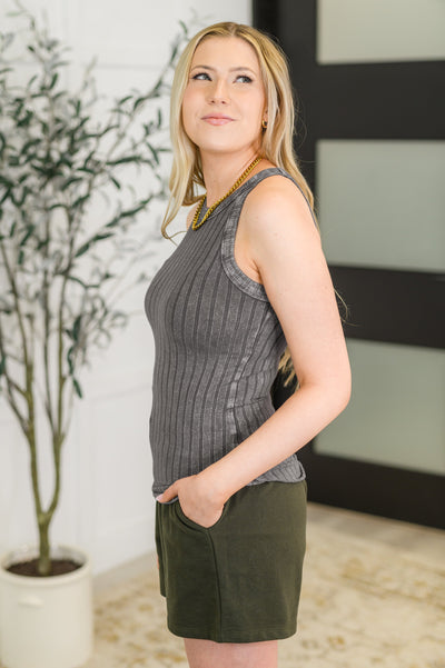 Offbeat Essential Mineral Washed Tank in Ash Grey-Womens-Ave Shops-Market Street Nest, Fashionable Clothing, Shoes and Home Décor Located in Mabank, TX