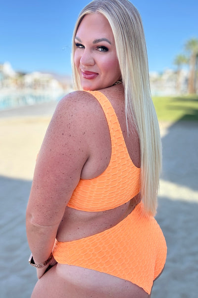 Oh So Orange Swim Top-Swimwear-Ave Shops-Market Street Nest, Fashionable Clothing, Shoes and Home Décor Located in Mabank, TX