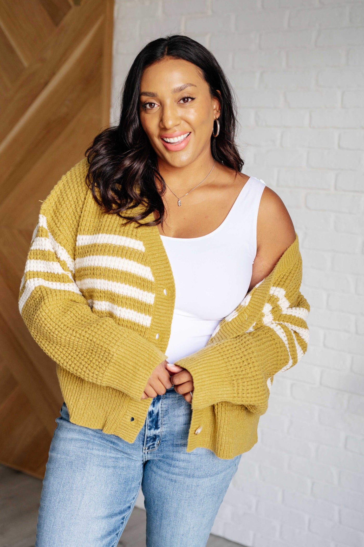 On Top of the World Striped Cardigan-Layers-Ave Shops-Market Street Nest, Fashionable Clothing, Shoes and Home Décor Located in Mabank, TX