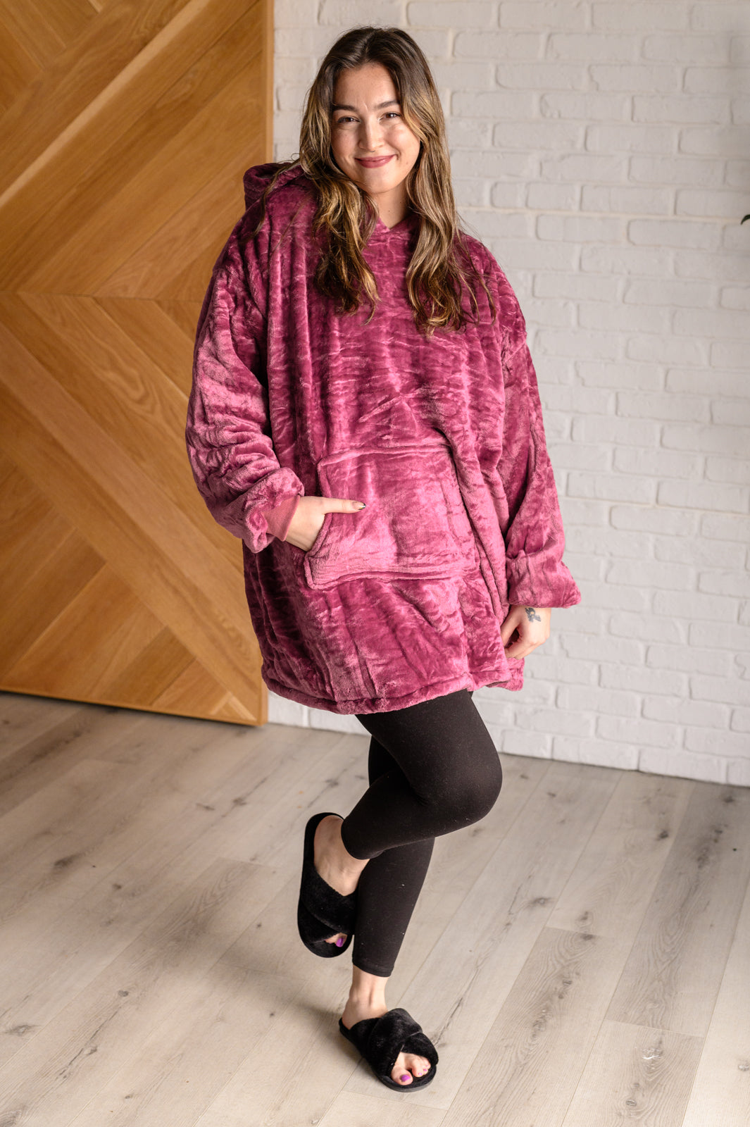 Oversized Velour Blanket Hoodie in Purple-Layers-Ave Shops-Market Street Nest, Fashionable Clothing, Shoes and Home Décor Located in Mabank, TX