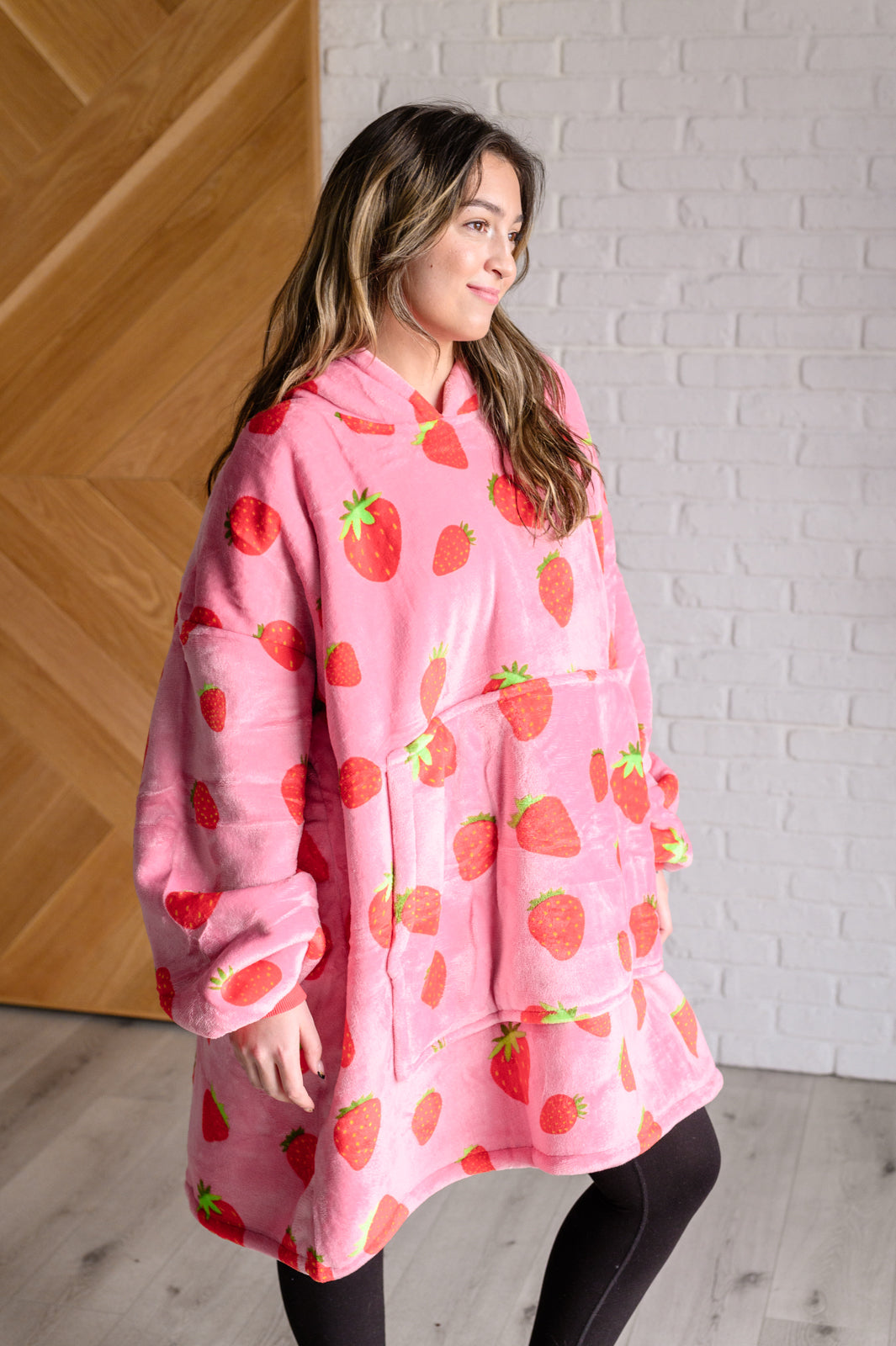 Oversized Blanket Hoodie in Strawberry-Layers-Ave Shops-Market Street Nest, Fashionable Clothing, Shoes and Home Décor Located in Mabank, TX