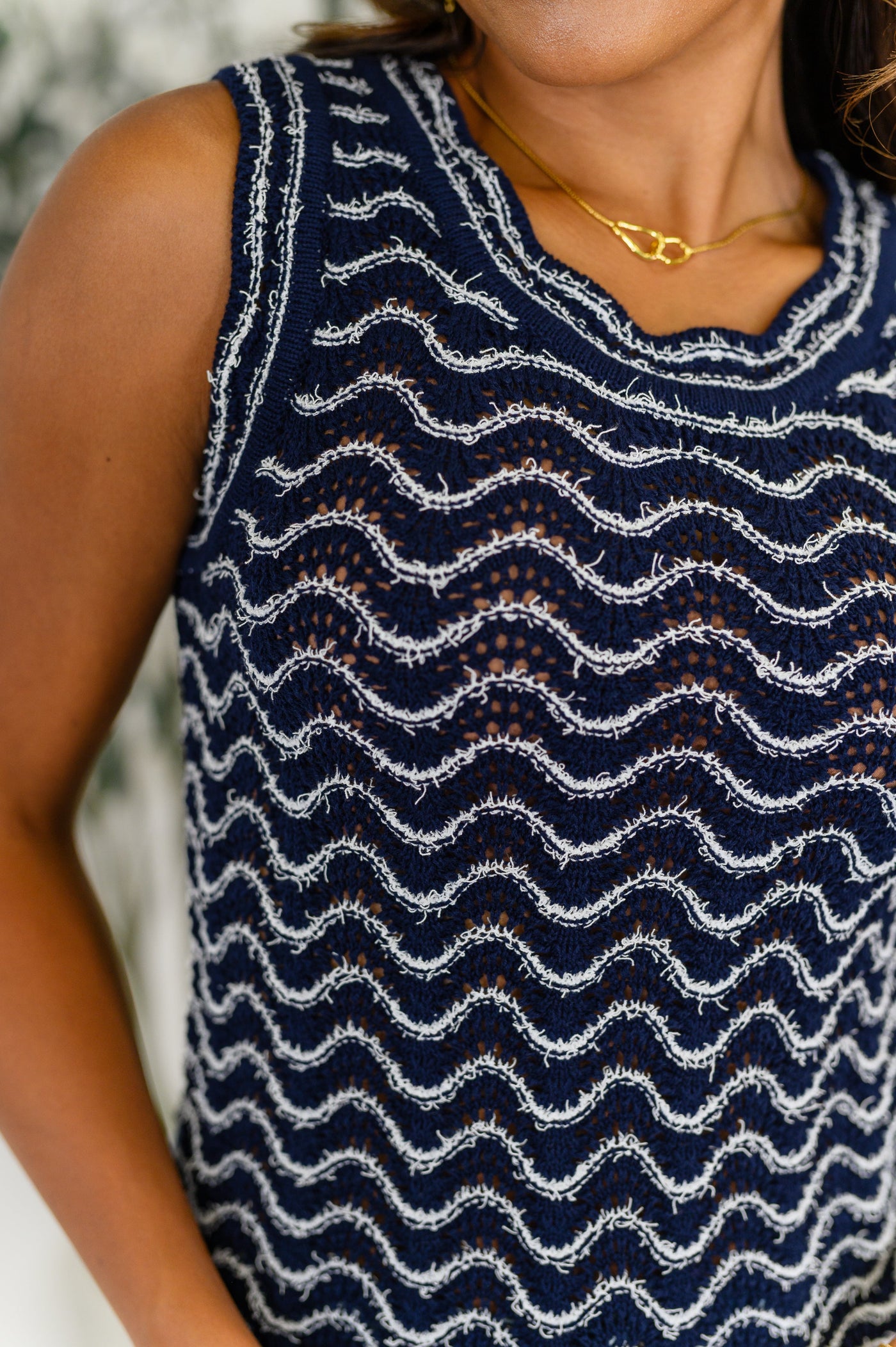 Own the Chill Wavy Striped Top in Navy-Womens-Ave Shops-Market Street Nest, Fashionable Clothing, Shoes and Home Décor Located in Mabank, TX