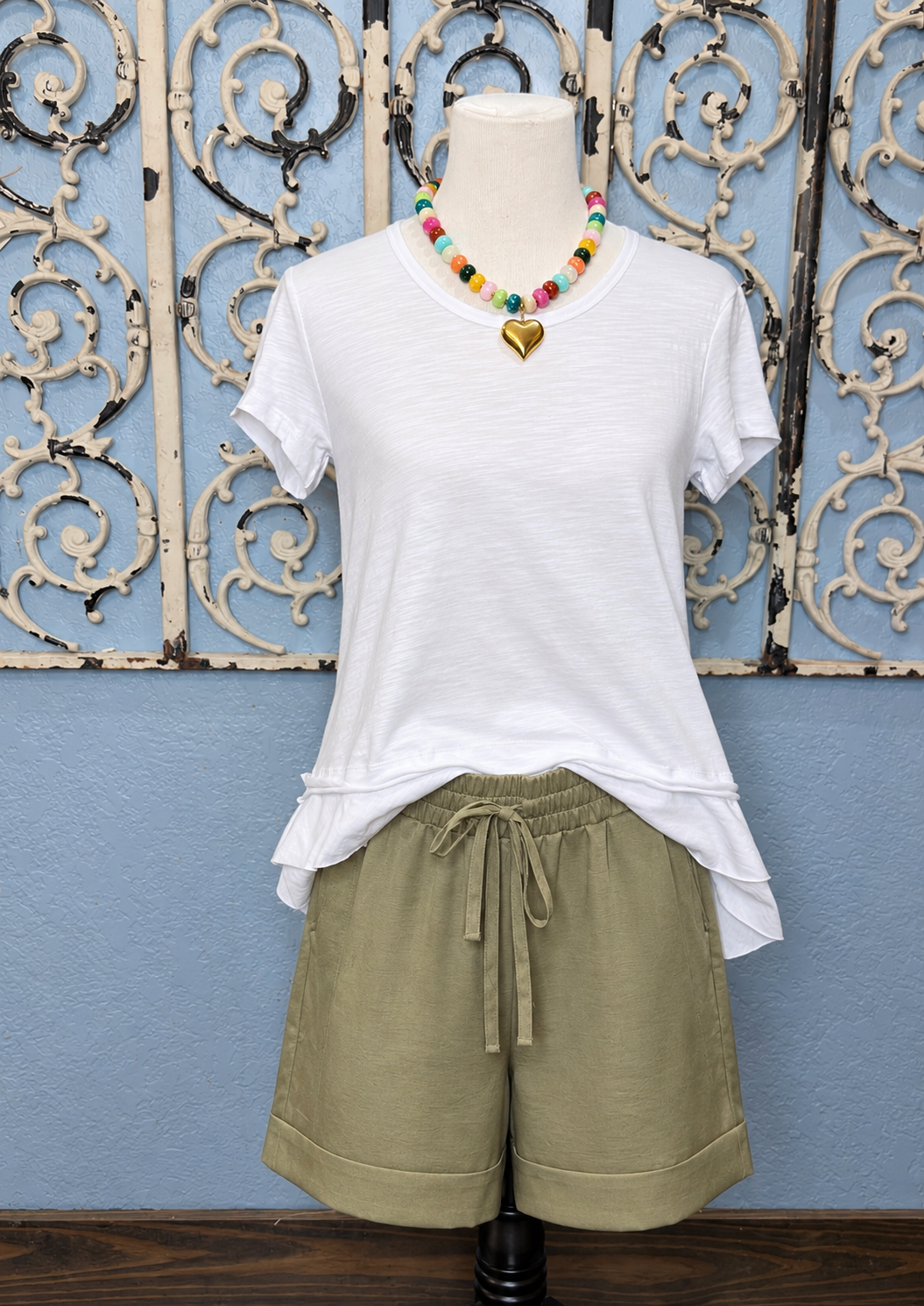 P Coll Butter Modal Shorts - Olive-09-Bottoms-BEFORE YOU COLLECTION-Market Street Nest, Fashionable Clothing, Shoes and Home Décor Located in Mabank, TX