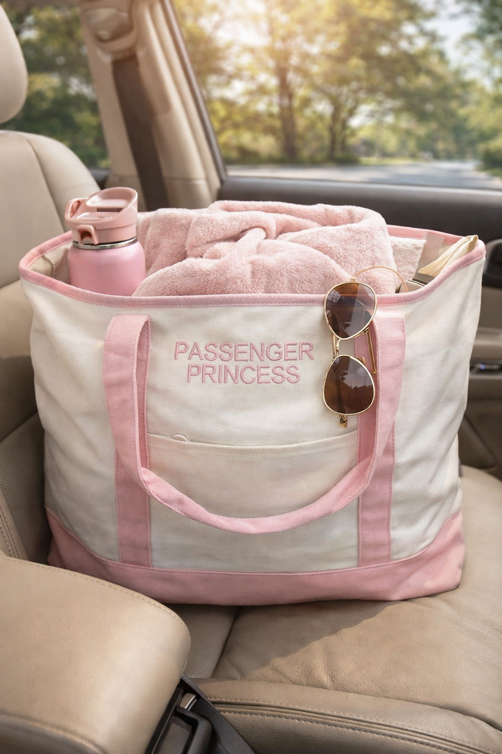 PASSENGER PRINCESS Oversized Canvas Boat Tote-07-Handbags-Beauty Stash-Market Street Nest, Fashionable Clothing, Shoes and Home Décor Located in Mabank, TX