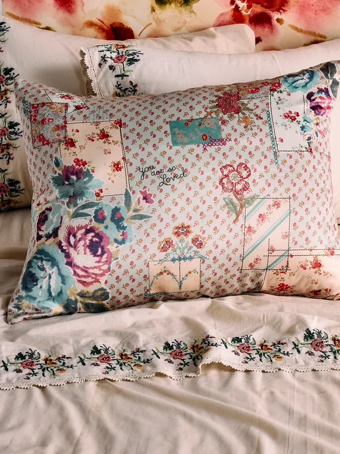 Natural Life Satin Pillowcase - Flea Market Flora-03-Home &amp; Gift-Natural Life-Market Street Nest, Fashionable Clothing, Shoes and Home Décor Located in Mabank, TX