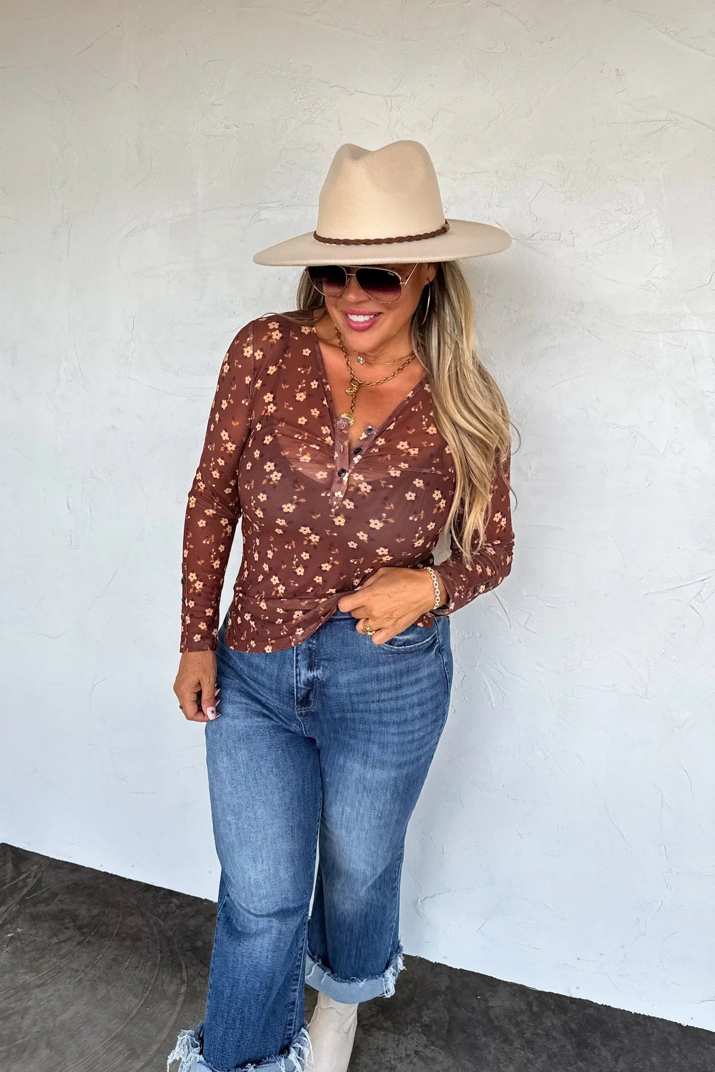 PREORDER: Annie Vneck Mesh Top-Womens-Ave Shops-Market Street Nest, Fashionable Clothing, Shoes and Home Décor Located in Mabank, TX