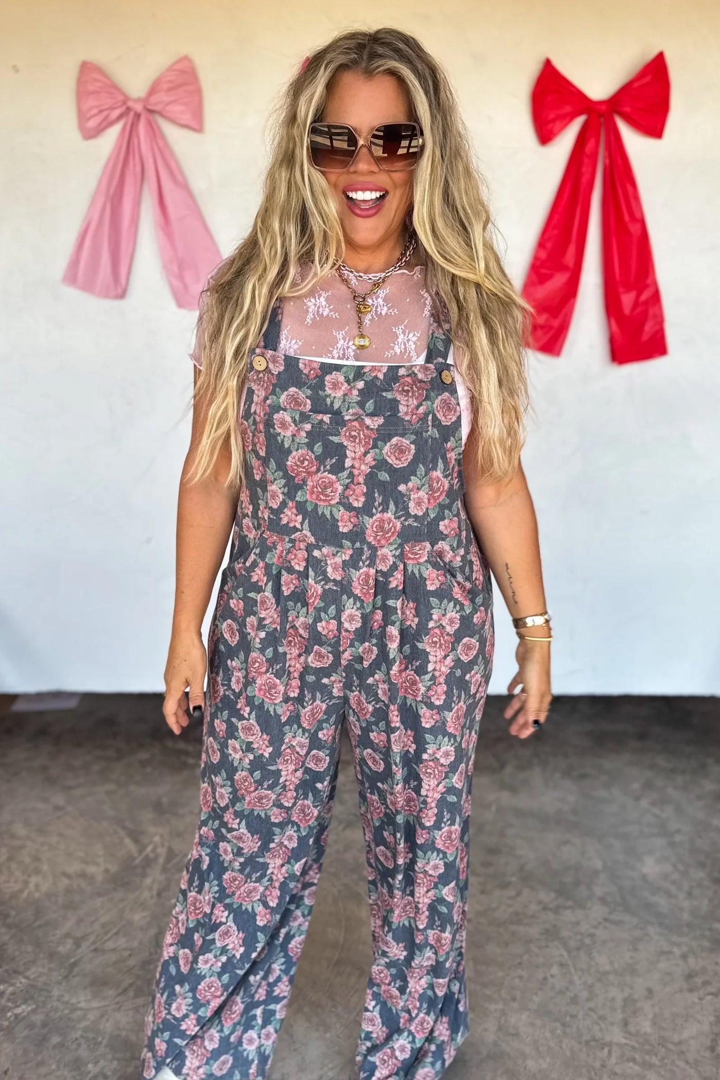 PREORDER: Cassidy Floral Denim Overalls-Womens-Ave Shops-Market Street Nest, Fashionable Clothing, Shoes and Home Décor Located in Mabank, TX