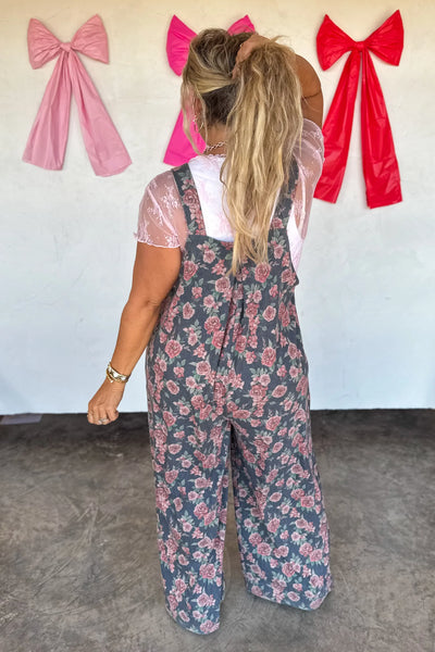 PREORDER: Cassidy Floral Denim Overalls-Womens-Ave Shops-Market Street Nest, Fashionable Clothing, Shoes and Home Décor Located in Mabank, TX