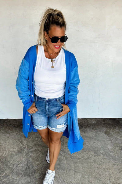 PREORDER: Desi Sweatshirt Cardigan-Womens-Ave Shops-Market Street Nest, Fashionable Clothing, Shoes and Home Décor Located in Mabank, TX