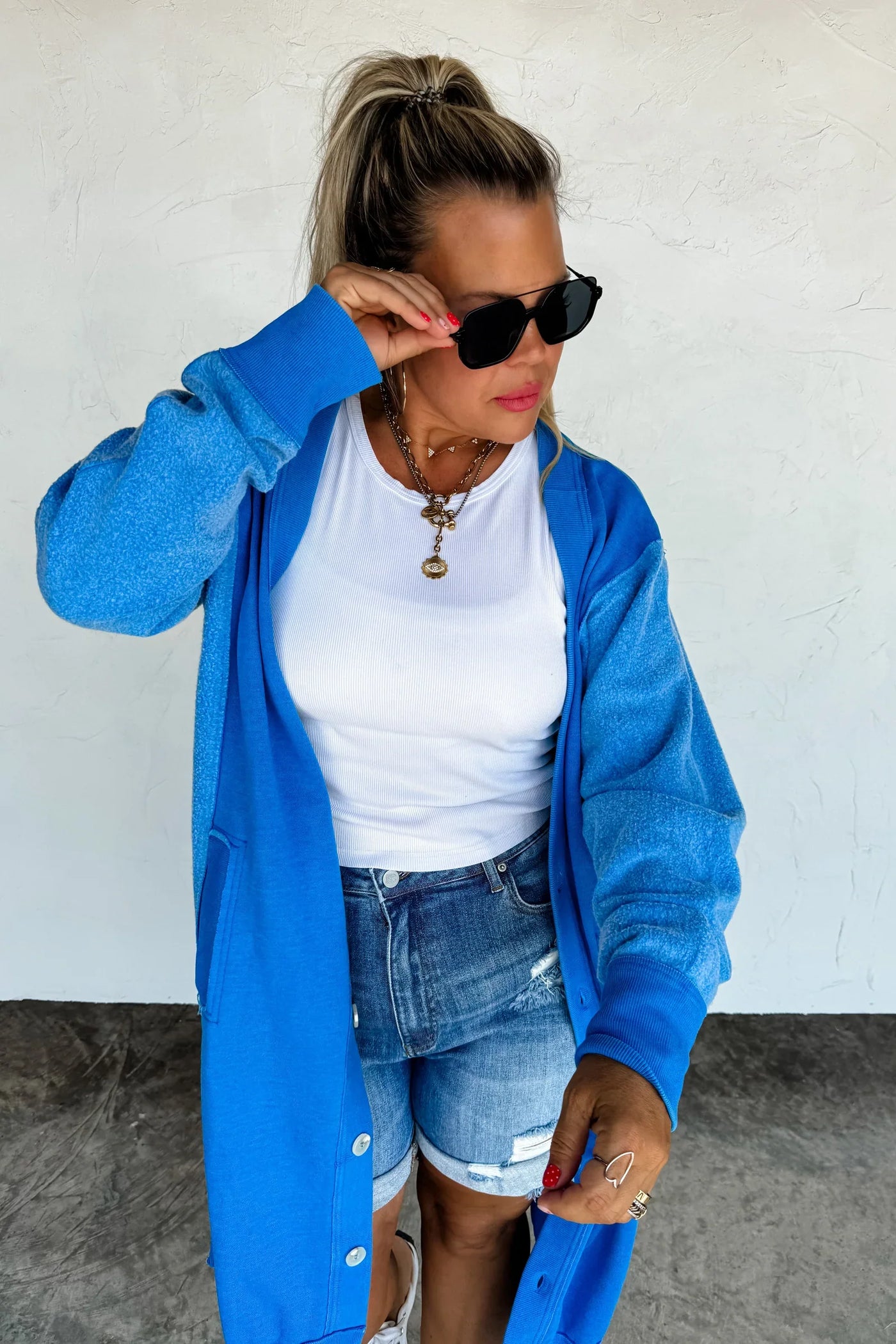PREORDER: Desi Sweatshirt Cardigan-Womens-Ave Shops-Market Street Nest, Fashionable Clothing, Shoes and Home Décor Located in Mabank, TX