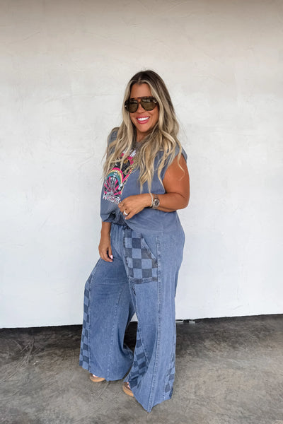 PREORDER: Groove on Checker Flare Pants-Womens-Ave Shops-Market Street Nest, Fashionable Clothing, Shoes and Home Décor Located in Mabank, TX