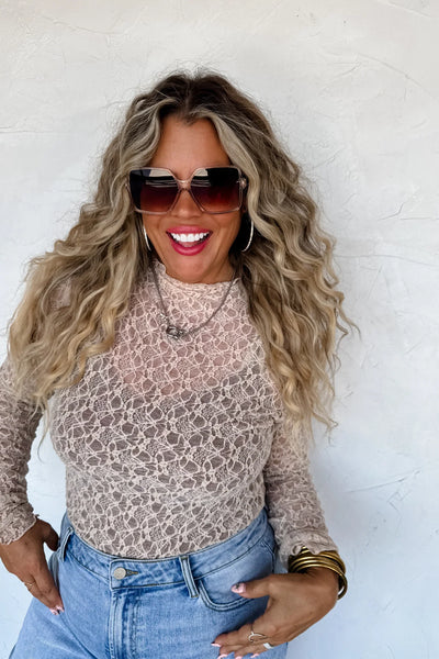 PREORDER: Jolie Lace Thumbhole Top-Womens-Ave Shops-Market Street Nest, Fashionable Clothing, Shoes and Home Décor Located in Mabank, TX