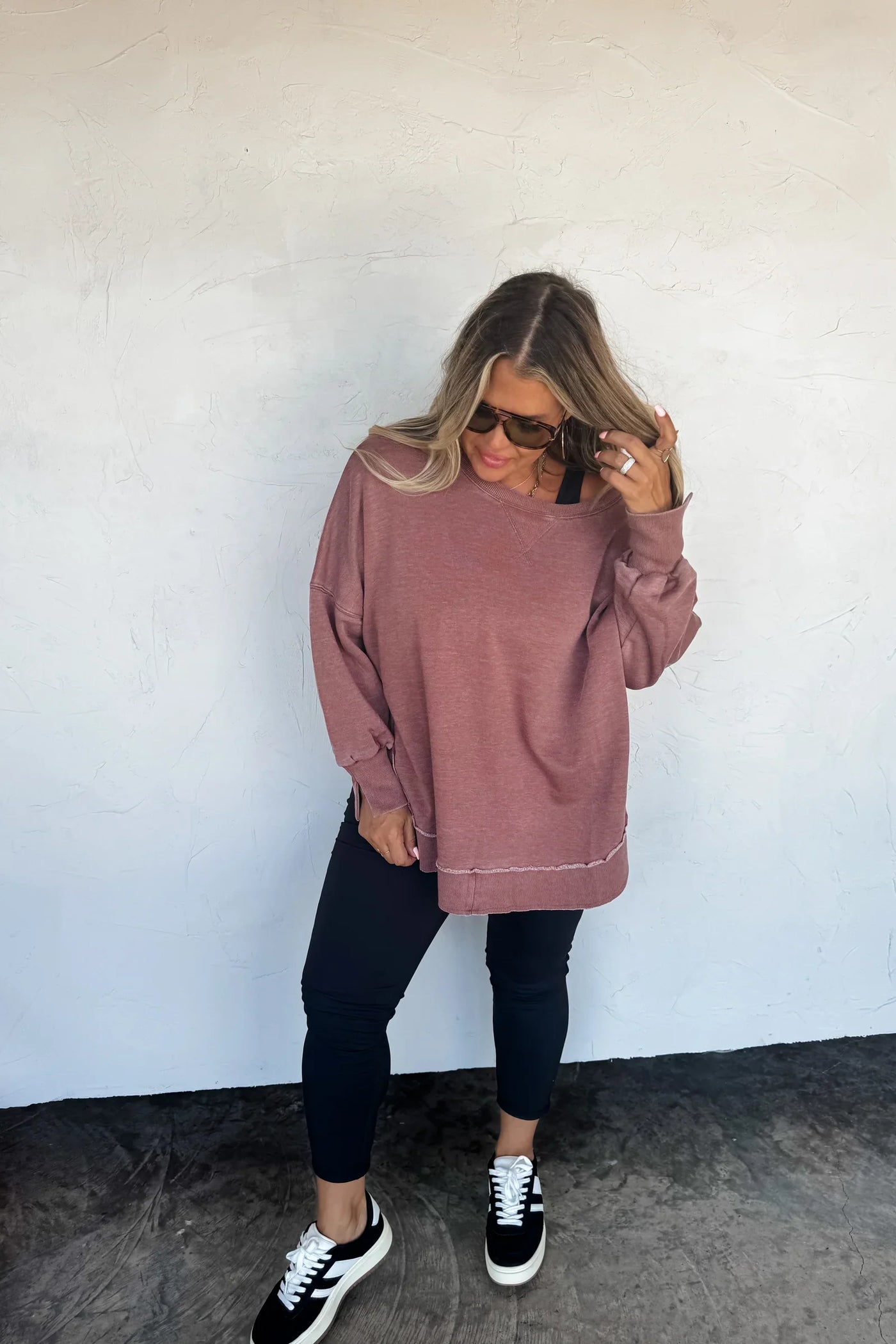 PREORDER: Joss Washed Sweatshirt-Womens-Ave Shops-Market Street Nest, Fashionable Clothing, Shoes and Home Décor Located in Mabank, TX