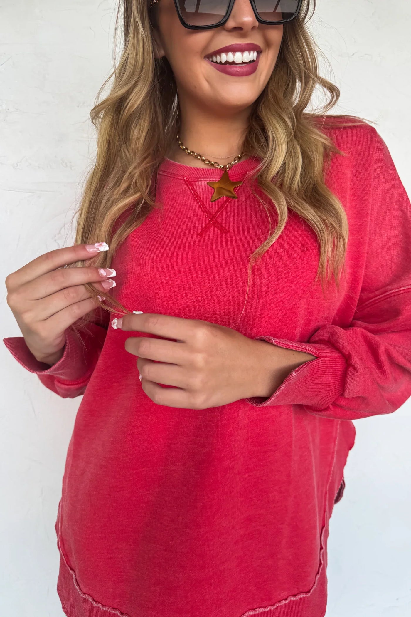 PREORDER: Joss Washed Sweatshirt-Womens-Ave Shops-Market Street Nest, Fashionable Clothing, Shoes and Home Décor Located in Mabank, TX