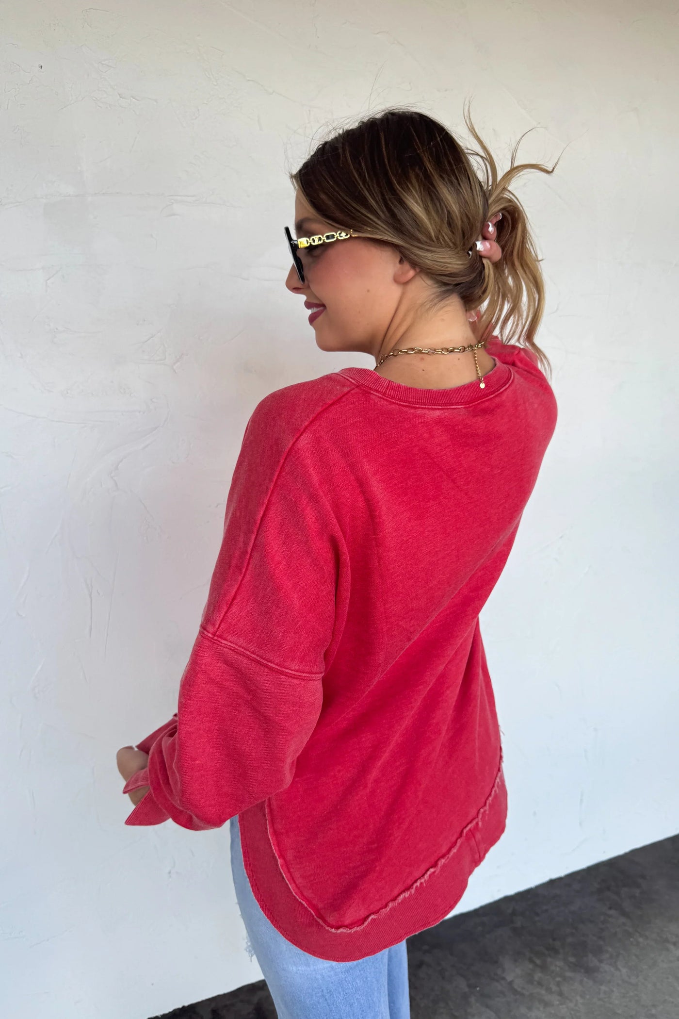 PREORDER: Joss Washed Sweatshirt-Womens-Ave Shops-Market Street Nest, Fashionable Clothing, Shoes and Home Décor Located in Mabank, TX