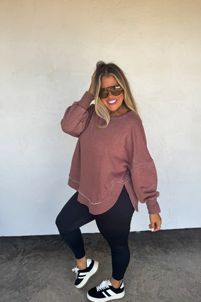 PREORDER: Joss Washed Sweatshirt-Womens-Ave Shops-Market Street Nest, Fashionable Clothing, Shoes and Home Décor Located in Mabank, TX