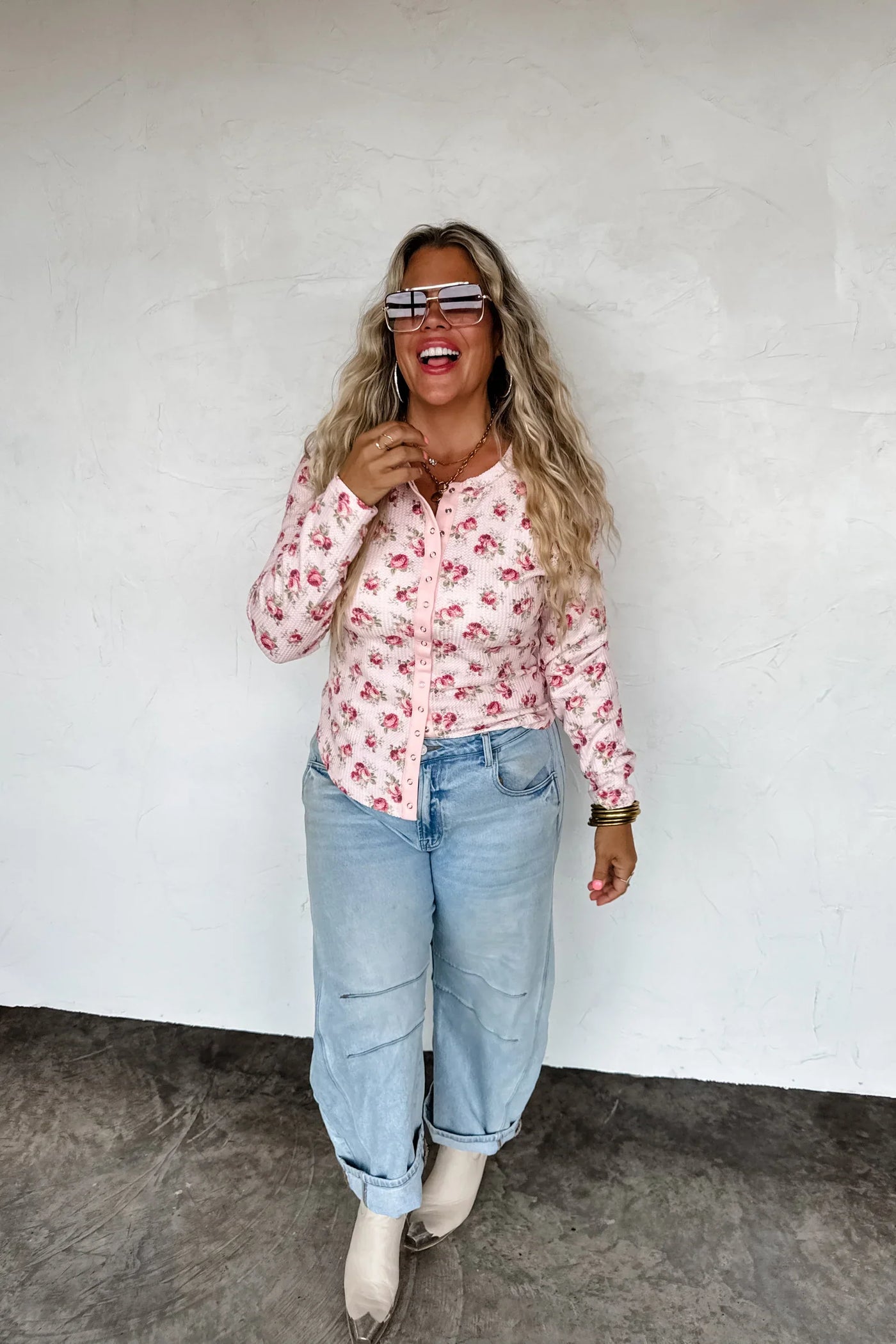 PREORDER: Kori Snap Button Waffle Top-Womens-Ave Shops-Market Street Nest, Fashionable Clothing, Shoes and Home Décor Located in Mabank, TX