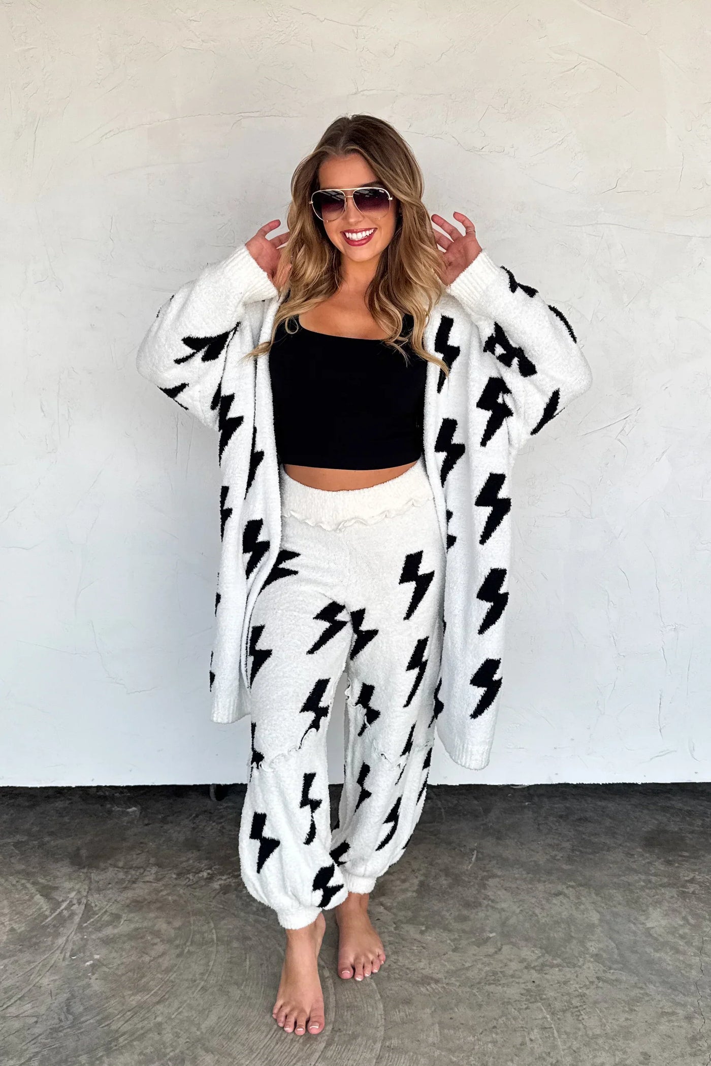 PREORDER: Lightning & Cheetah Cloud Lounge Pants-Womens-Ave Shops-Market Street Nest, Fashionable Clothing, Shoes and Home Décor Located in Mabank, TX