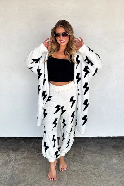 PREORDER: Lightning & Cheetah Cloud Lounge Pants-Womens-Ave Shops-Market Street Nest, Fashionable Clothing, Shoes and Home Décor Located in Mabank, TX