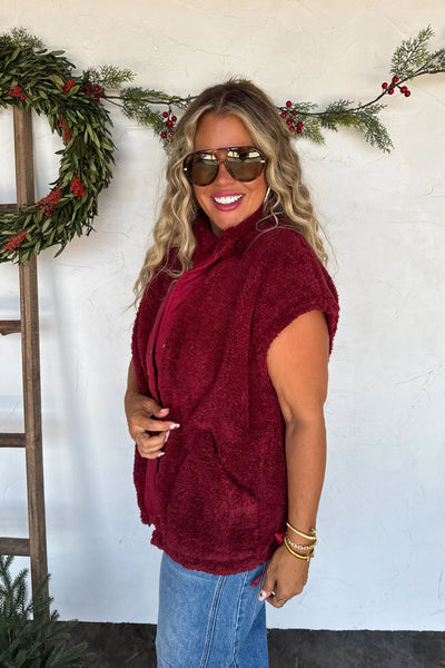 PREORDER: Linden Sherpa Vest Jacket-Womens-Ave Shops-Market Street Nest, Fashionable Clothing, Shoes and Home Décor Located in Mabank, TX