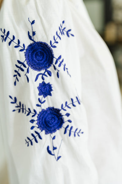 PREORDER: Machine Embroidered Details Ruffle Neck Blouse-Womens-Ave Shops-Market Street Nest, Fashionable Clothing, Shoes and Home Décor Located in Mabank, TX