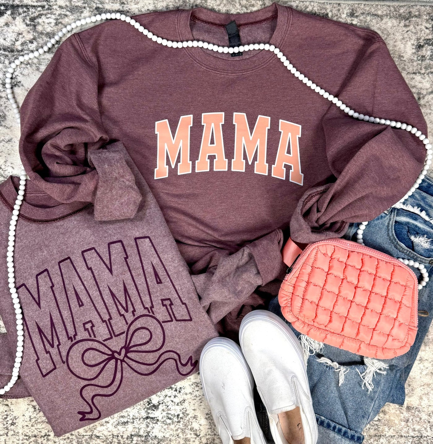 PREORDER: Mama Reversible Sweatshirt-Tops-Ave Shops-Market Street Nest, Fashionable Clothing, Shoes and Home Décor Located in Mabank, TX