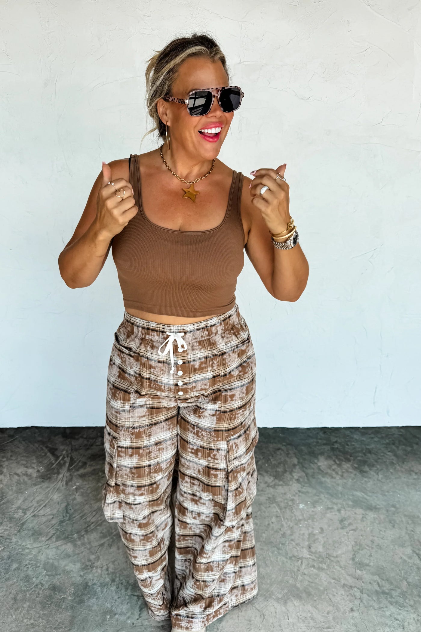PREORDER: Plaid Behavior Wide Leg Pants-Womens-Ave Shops-Market Street Nest, Fashionable Clothing, Shoes and Home Décor Located in Mabank, TX