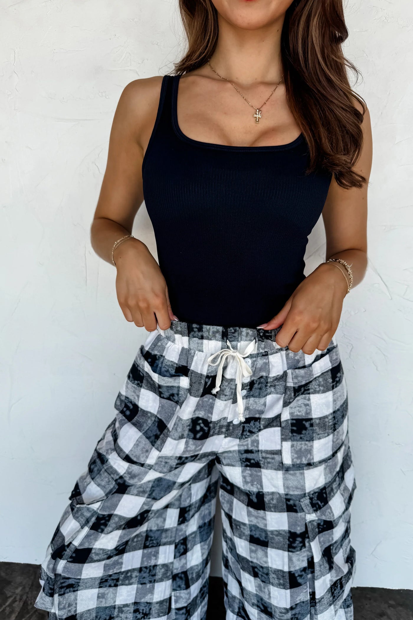 PREORDER: Plaid Behavior Wide Leg Pants-Womens-Ave Shops-Market Street Nest, Fashionable Clothing, Shoes and Home Décor Located in Mabank, TX