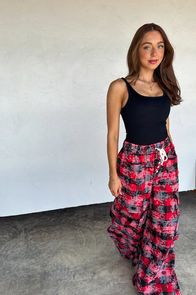 PREORDER: Plaid Behavior Wide Leg Pants-Womens-Ave Shops-Market Street Nest, Fashionable Clothing, Shoes and Home Décor Located in Mabank, TX