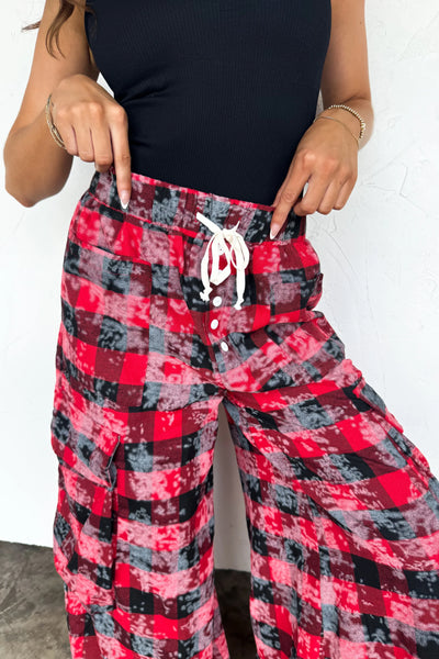 PREORDER: Plaid Behavior Wide Leg Pants-Womens-Ave Shops-Market Street Nest, Fashionable Clothing, Shoes and Home Décor Located in Mabank, TX
