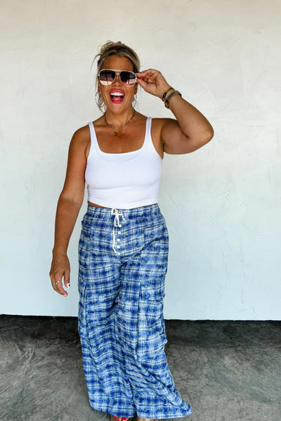PREORDER: Plaid Behavior Wide Leg Pants-Womens-Ave Shops-Market Street Nest, Fashionable Clothing, Shoes and Home Décor Located in Mabank, TX