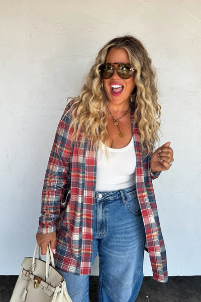 PREORDER: Plaid Lola Cardigans-Womens-Ave Shops-Market Street Nest, Fashionable Clothing, Shoes and Home Décor Located in Mabank, TX