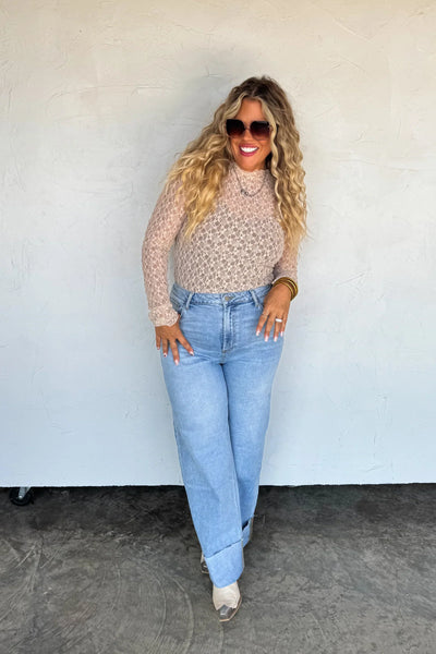 PREORDER: The Leni Wide Cuff Jean-Womens-Ave Shops-Market Street Nest, Fashionable Clothing, Shoes and Home Décor Located in Mabank, TX