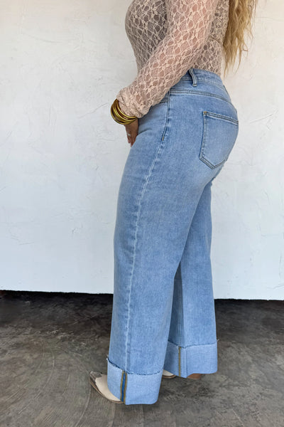 PREORDER: The Leni Wide Cuff Jean-Womens-Ave Shops-Market Street Nest, Fashionable Clothing, Shoes and Home Décor Located in Mabank, TX