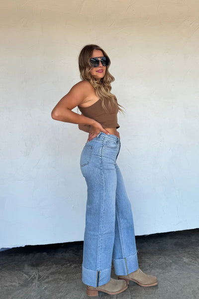 PREORDER: The Leni Wide Cuff Jean-Womens-Ave Shops-Market Street Nest, Fashionable Clothing, Shoes and Home Décor Located in Mabank, TX